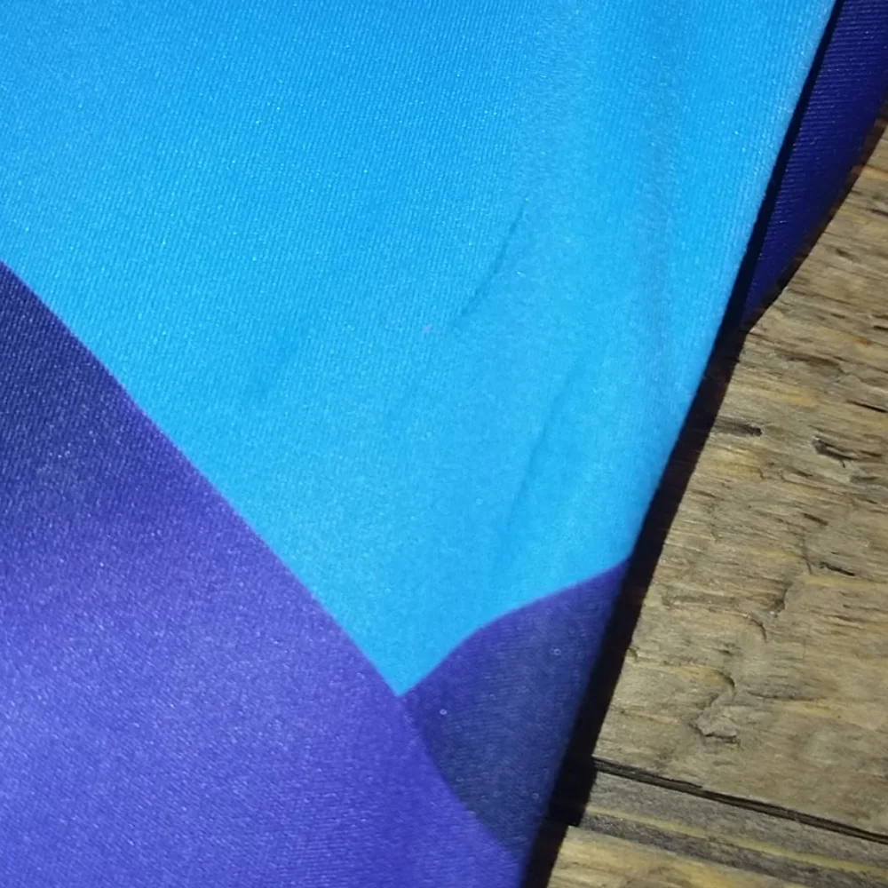 Athleta Work Out Leggings Blue and Black Size S - Picture 3 of 10